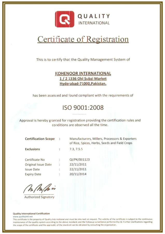 ISO 9001:2015 certificate